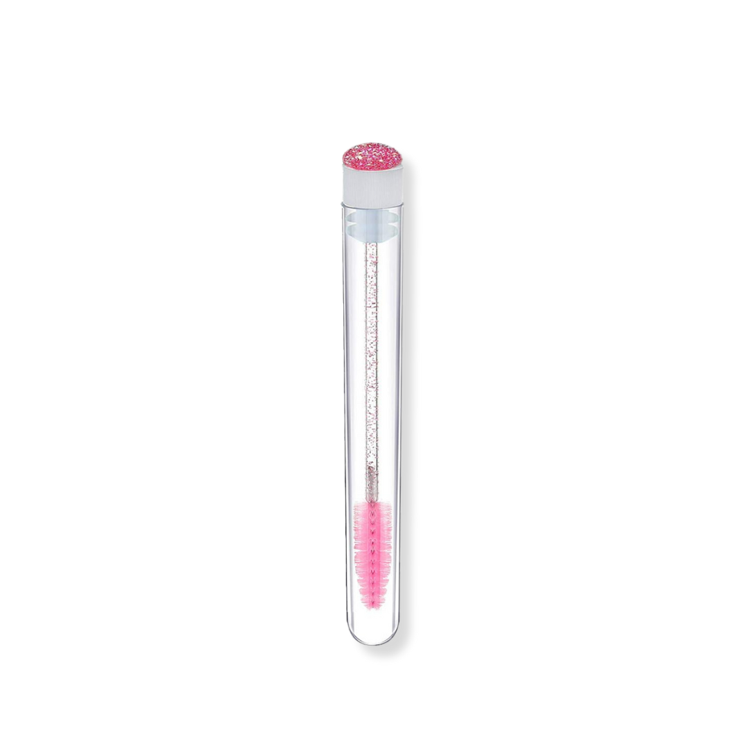 Pink Glitter Spoolie with Diamond Tube